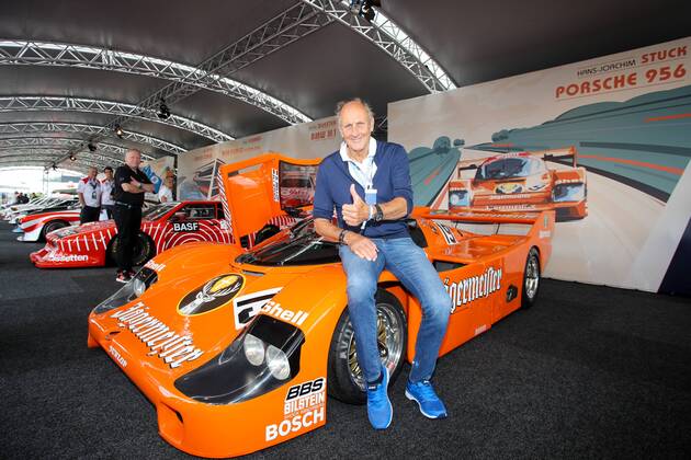 FORMULA 1 - GP of Austria 2018 SPIELBERG,AUSTRIA,30.JUN.18 - MOTORSPORTS - Grand Prix of Austria, Red Bull Ring, legends parade. Image shows Hans-Joachim Stuck and Porsche 956. GEPAxpictures xMaticxKlansek