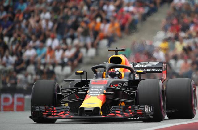 FORMULA 1 - GP of Austria 2018 SPIELBERG,AUSTRIA,30.JUN.18 - MOTORSPORTS, FORMULA 1 - Grand Prix of Austria, Red Bull Ring, free practice. Image shows Daniel Ricciardo (AUS Red Bull Racing). GEPAxpictures xAndreasxPranter