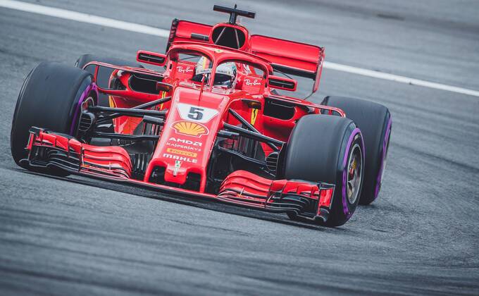 30 06 2018 Red Bull Ring Spielberg AUT FIA Formula 1 Grand Prix of Austria Training im Bild Sebastian Vettel GER Scuderia Ferrari German Formula One driver Sebastian Vettel of Scuderia Ferrari during the Austrian FIA Formula One Grand Prix at the Red Bull Ring in Spielberg Spielberg  EP_fei