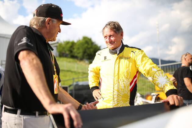 FORMULA 1 - GP of Austria 2018 SPIELBERG,AUSTRIA,30.JUN.18 - MOTORSPORTS - Grand Prix of Austria, Red Bull Ring, legends parade. Image shows Franz Klammer (Alfa Romeo Alfetta GTV6). GEPAxpictures xDanielxGoetzhaber