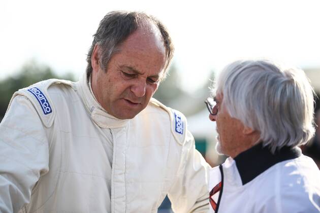 FORMULA 1 - GP of Austria 2018 SPIELBERG,AUSTRIA,30.JUN.18 - MOTORSPORTS - Grand Prix of Austria, Red Bull Ring, legends parade. Image shows Gerhard Berger (Porsche 935) and Bernie Ecclestone. GEPAxpictures xDanielxGoetzhaber