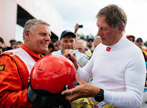 FORMULA 1 - GP of Austria 2018 SPIELBERG,AUSTRIA,30.JUN.18 - MOTORSPORTS - Grand Prix of Austria, Red Bull Ring, legends parade. Image shows Franz Klammer (Alfa Romeo Alfetta GTV6). GEPAxpictures xMaticxKlansek