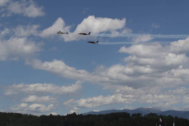 MOTORSPORTS - The Flying Bulls Air Show SPIELBERG,AUSTRIA,01.JUL.18 - MOTORSPORTS - The Flying Bulls Air Show. Image shows an airshow. GEPAxpictures xAndreasxPranter