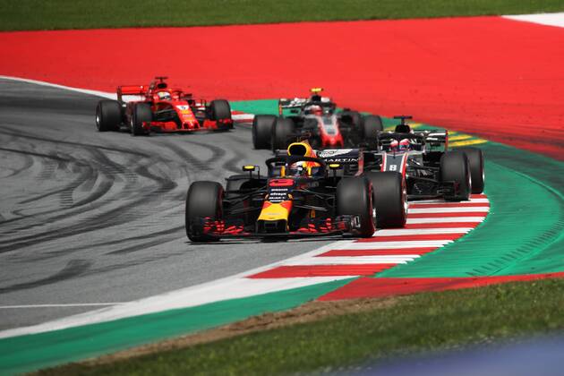 FORMULA 1 - GP of Austria 2018 SPIELBERG,AUSTRIA,01.JUL.18 - MOTORSPORTS - Grand Prix of Austria, Red Bull Ring. Image shows Daniel Ricciardo (AUS Aston Martin Red Bull Racing). GEPAxpictures xDanielxGoetzhaber