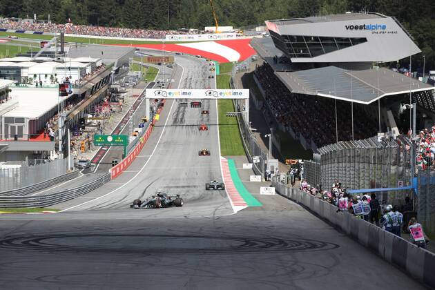 FORMULA 1 - GP of Austria 2018 SPIELBERG,AUSTRIA,01.JUL.18 - MOTORSPORTS - Grand Prix of Austria, Red Bull Ring. Image shows Lewis Hamilton (GBR Mercedes). GEPAxpictures xAndreasxPranter
