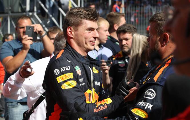 MOTORSPORTS - The Flying Bulls Air Show SPIELBERG,AUSTRIA,01.JUL.18 - MOTORSPORTS - The Flying Bulls Air Show. Image shows Max Verstappen (NED Red Bull Racing)Max Verstappen (NED Red Bull Racing). GEPAxpictures xAndreasxPranter