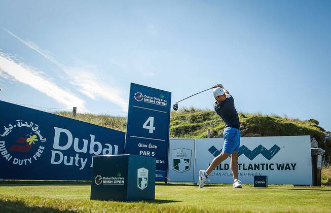 2018 Dubai Duty Free Irish Open - Pro Am, Ballyliffin Golf Club, Co. Donegal 4 7 2018 Rory McIlroy drives off the 4th tee Rory McIlroy drives off the 4th tee 4 7 2018  Copyright: x©INPHO OisinxKeniryx MT2_3916
