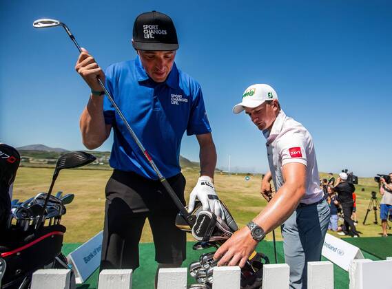 2018 Dubai Duty Free Irish Open - Pro Am, Ballyliffin Golf Club, Co. Donegal 4 7 2018 Kieran Donaghy and Paul Dunne at the GAA Challenge Kieran Donaghy and Paul Dunne at the GAA Challenge 4 7 2018  Copyright: x©INPHO OisinxKeniryx MT2_4366