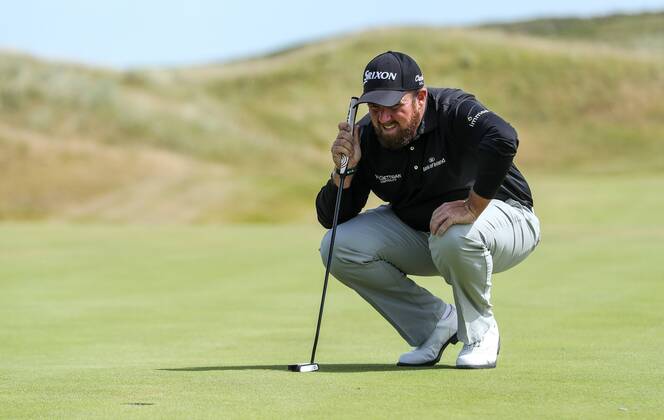 2018 Dubai Duty Free Irish Open - Day 1, Ballyliffin Golf Club, Co. Donegal 5 7 2018 Shane Lowry on the fourth green Shane Lowry on the fourth green 5 7 2018  Copyright: x©INPHO OisinxKeniryx OSH_5215