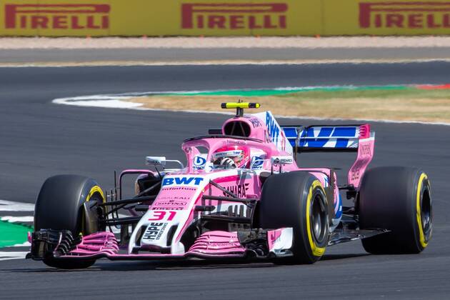 6th July 2018, Silverstone Circuit, Silverstone, England; British Formula One Grand Prix, Friday free practice; Test driver Nicholas Latifi in his Sahara Force India F1 Team Force India Mercedes VJM11  ActionPlus12044451 TimxWilliams