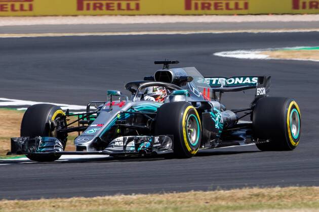 6th July 2018, Silverstone Circuit, Silverstone, England; British Formula One Grand Prix, Friday free practice; Lewis Hamilton in his Mercedes AMG Petronas Motorsport Mercedes F1 W09  ActionPlus12044452 TimxWilliams