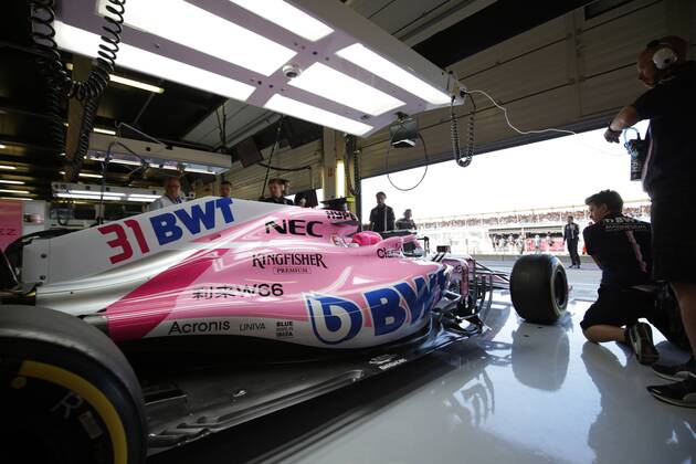 Photo4 LaPresse 06 07 2018 Silverstone, England Grand Prix Formula One England 2018 In the pic: Esteban Ocon (FRA) Sahara Force India F1 VJM11  Copyright: xPhoto4 LaPressex