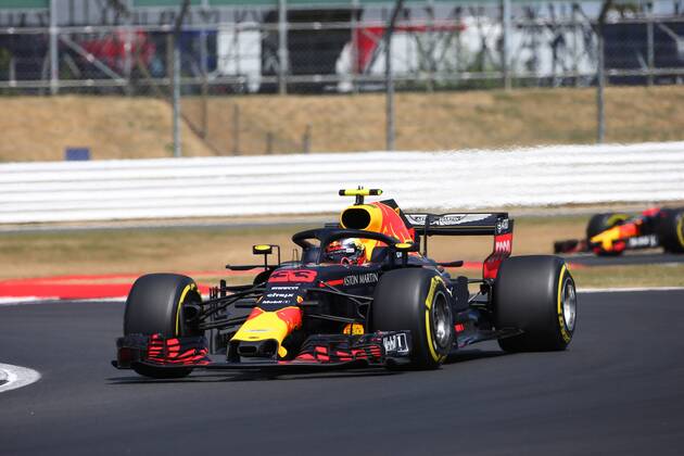 Photo4 LaPresse 07 07 2018 Silverstone, England Grand Prix Formula One England 2018 In the pic: Qualifying, Max Verstappen (NED) Red Bull Racing RB14  Copyright: xPhoto4 LaPressex