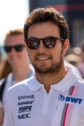 8th July 2018, Silverstone Circuit, Silverstone, England; British Formula One Grand Prix, Race Day; Sahara Force India F1 Team driver Sergio Perez  ActionPlus12045399 TimxWilliams