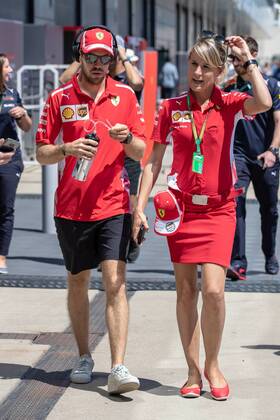 8th July 2018, Silverstone Circuit, Silverstone, England; British Formula One Grand Prix, Race Day; A headphone waring Scuderia Ferrari driver Sebastian Vettel  ActionPlus12045411 TimxWilliams