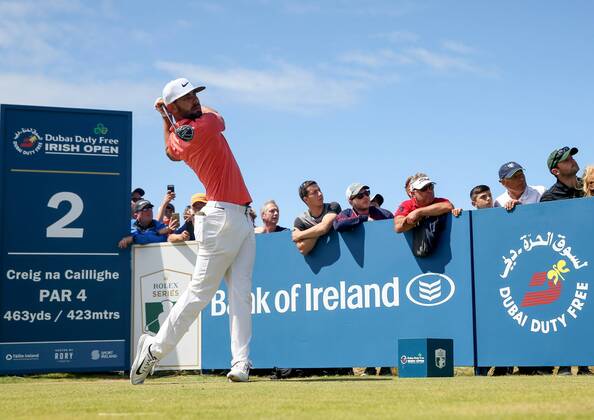 2018 Dubai Duty Free Irish Open, Ballyliffin Golf Club, Co. Donegal 8 7 2018 Erik van Rooyen tees off the 2nd Erik van Rooyen tees off the 2nd 8 7 2018  Copyright: x©INPHO OisinxKeniryx MT2_8115