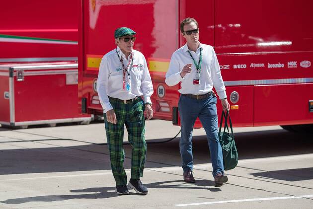 Sir Jackie Stewart former racing driver on the way to the track GBR FIA Formula 1 Grand Prix of Great Britain Race Silverstone Copyright: xEIBNER Illmannx EP_EER
