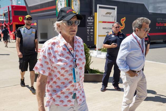 Michael Douglas American actor GBR FIA Formula 1 Grand Prix of Great Britain race Silverstone Copyright: xEIBNER Illmannx EP_EER
