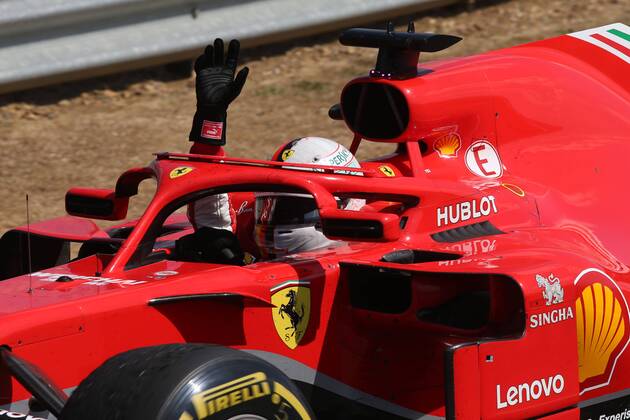 Motorsports: FIA Formula One World Championship WM Weltmeisterschaft 2018, Grand Prix of Great Britain, 5 Sebastian Vettel (GER, Scuderia Ferrari), Silverstone Great Britain