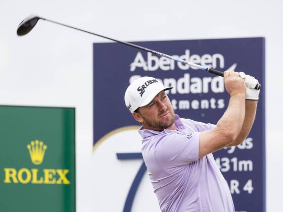 12th July 2018, Gullane Golf Club, Gullane, Scotland; Aberdeen Investments Scottish Open Golf, 1st round; Graeme McDowell on the 7th Tee  ActionPlus12046726 AlanxRennie