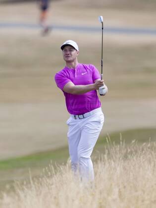 15th July 2018, Gullane Golf Club, Gullane, Scotland; Aberdeen Investments Scottish Open Golf, 4th round; Oliver Fisher on the first fairway  ActionPlus12047865 AlanxRennie