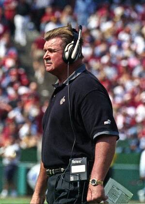 September 19, 1999 - San Francisco, California, U.S - San Francisco 49ers vs. New Orleans Saints at Candlestick Park Sunday, September 19, 1999. 49ers beat Saints 28-21. Saints head coach Mike Ditka. NFL American Football Herren USA 1999: 49ers 28:21 Saints - ZUMAg52_ 19990919_zap_g52_017 Copyright: xAlxGolubx