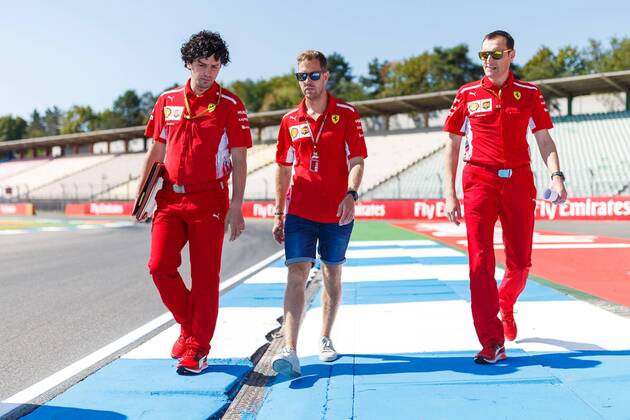 Sebastian Vettel Scuderia Ferrari visits the track Grand Prix of Germany 2018 Motorsport Formula 1 19 07 2018 Grand Prix of Germany 2018 Motorsport Formula 1 19 07 2018 Hockenheim Copyright: xEIBNER AlexanderxNeisx EP_ANS