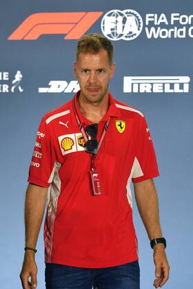 Sebastian VETTEL GER Scuderia Ferrari action single image truncated single motive half figure half figure press conference Formula 1 GP of GermanyGermany Hockenheimring season 2018 on 19 07 2018