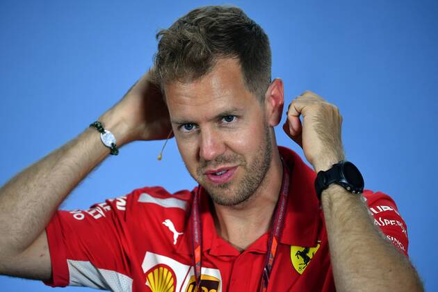 Sebastian VETTEL GER Scuderia Ferrari action single image single image portrait portrait gestures press conference Formula 1 GP Germany Germany Hockenheimring season 2018 on 19 07 2018