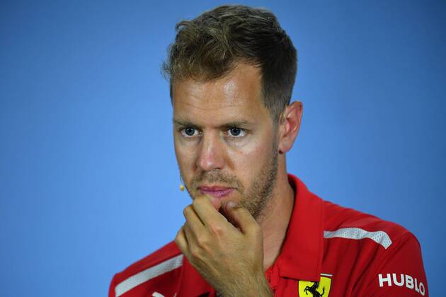 Sebastian VETTEL GER Scuderia Ferrari action single image single image portrait portrait gestures press conference Formula 1 GP Germany Germany Hockenheimring season 2018 on 19 07 2018