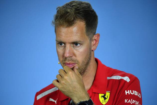 Sebastian VETTEL GER Scuderia Ferrari action single image single image portrait portrait gestures press conference Formula 1 GP Germany Germany Hockenheimring season 2018 on 19 07 2018