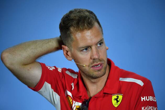 Sebastian VETTEL GER Scuderia Ferrari action single image single image portrait portrait gestures press conference Formula 1 GP Germany Germany Hockenheimring season 2018 on 19 07 2018