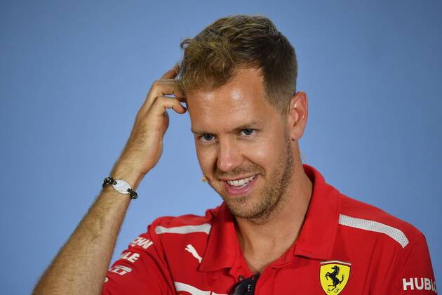 Sebastian VETTEL GER Scuderia Ferrari action single image single image portrait portrait gestures press conference Formula 1 GP Germany Germany Hockenheimring season 2018 on 19 07 2018