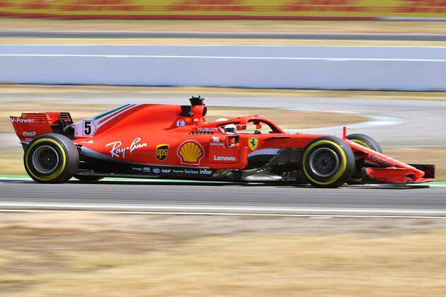 Sebastian VETTEL GER Scuderia Ferrari action in his race car training Formula 1 GP of GermanyGermany Hockenheimring season 2018 on 20 07 2018