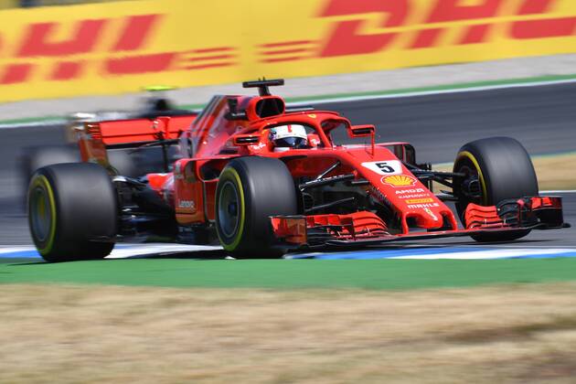 Sebastian VETTEL GER Scuderia Ferrari action in his race car training Formula 1 GP of GermanyGermany Hockenheimring season 2018 on 20 07 2018