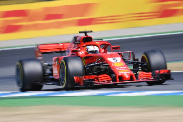 Sebastian VETTEL GER Scuderia Ferrari action in his race car training Formula 1 GP of GermanyGermany Hockenheimring season 2018 on 20 07 2018