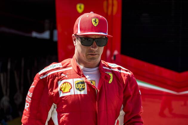 Motorsport Formula 1 season 2018 2019 Training on Friday 20 07 2018 at the Hockenheimring in Hockenheim Germany Kimi Raikkonen Scuderia Ferrari goes out of the box into the Motorhome Copyright: xInderliedx