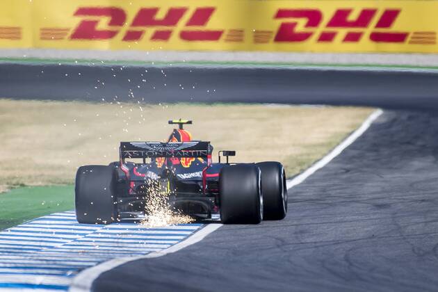 Motorsport Formula 1 season 2018 2019 Training on Friday 20 07 2018 at the Hockenheimring in Hockenheim Germany Max Verstappen Aston Martin Red Bull Racing turns into the Motodrom Copyright: xInderliedx