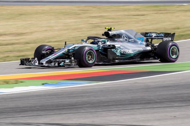 Motorsport Formula 1 season 2018 2019 Training on Friday 20 07 2018 at the Hockenheimring in Hockenheim Germany Valtteri Bottas Mercedes AMG Petronas drives into the pit lane Copyright: xInderliedx