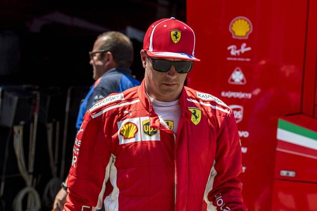 Motorsport Formula 1 season 2018 2019 Training on Friday 20 07 2018 at the Hockenheimring in Hockenheim Germany Kimi Raikkonen Scuderia Ferrari goes out of the box into the Motorhome Copyright: xInderliedx