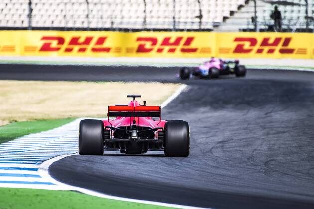 Motorsport Formula 1 season 2018 2019 Training on Friday 20 07 2018 at the Hockenheimring in Hockenheim Germany Sebastian Vettel Scuderia Ferrari turns into the Motodrom Copyright: xInderliedx