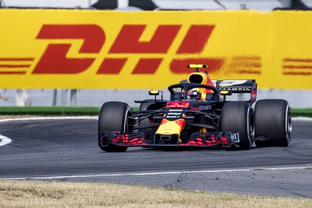 Motorsport Formula 1 season 2018 2019 Training on Friday 20 07 2018 at the Hockenheimring in Hockenheim Germany Max Verstappen Aston Martin Red Bull Racing turns into the Motodrom Copyright: xInderliedx