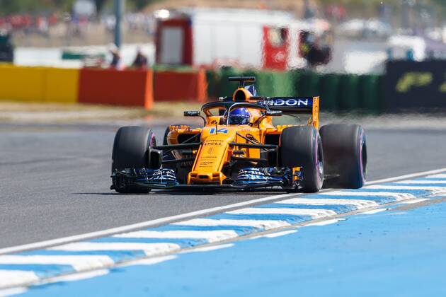 Fernando Alonso McLaren Honda with his car on the track Grosser Preis von Deutschland 2018 Motorsport Formula 1 20 07 2018 German Grand Prix 2018 Motorsport Formula 1 20 07 2018 Hockenheim Copyright: xEIBNER AlexanderxNeisx EP_ANS