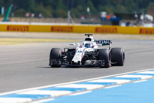 Lance Stroll Williams Martini Racing with his car on the track Grosser Preis von Deutschland 2018 Motorsport Formula 1 20 07 2018 German Grand Prix 2018 Motorsport Formula 1 20 07 2018 Hockenheim Copyright: xEIBNER AlexanderxNeisx EP_ANS