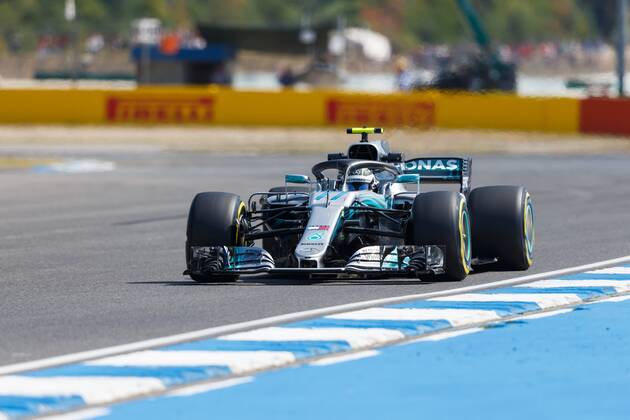 Valtteri Bottas Mercedes AMG Petronas Formula One team with his car on the track Grosser Preis von Deutschland 2018 Motorsport Formula 1 20 07 2018 German Grand Prix 2018 Motorsport Formula 1 20 07 2018 Hockenheim Copyright: xEIBNER AlexanderxNeisx EP_ANS