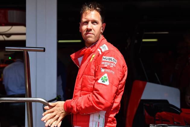 Sebastian VETTEL GER Scuderia Ferrari action single image truncated single motive half figure half figure training Formula 1 GP of GermanyGermany Hockenheimring season 2018 on 20 07 2018