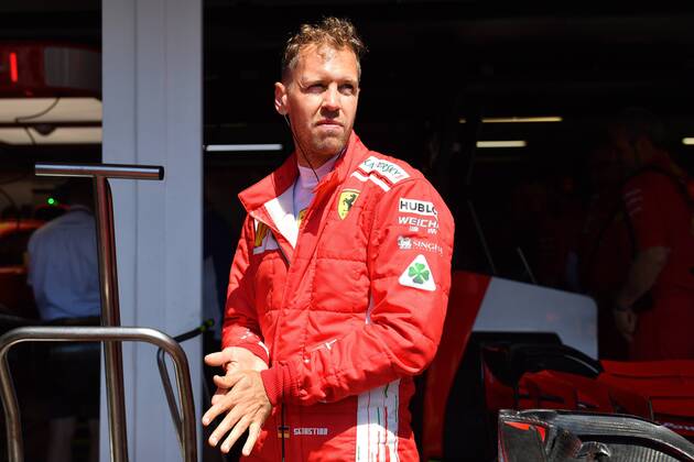 Sebastian VETTEL GER Scuderia Ferrari action single image truncated single motive half figure half figure training Formula 1 GP of GermanyGermany Hockenheimring season 2018 on 20 07 2018