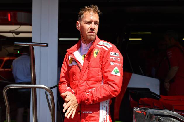 Sebastian VETTEL GER Scuderia Ferrari action single image truncated single motive half figure half figure training Formula 1 GP of GermanyGermany Hockenheimring season 2018 on 20 07 2018