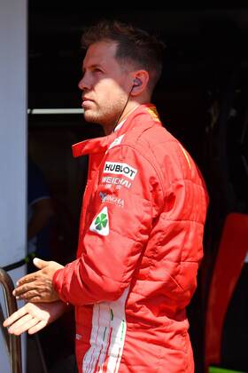 Sebastian VETTEL GER Scuderia Ferrari action single image truncated single motive half figure half figure training Formula 1 GP of GermanyGermany Hockenheimring season 2018 on 20 07 2018