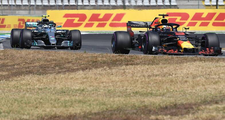 20 07 2018 xpsx Formula 1 Grand Prix of Germany Grand Prix of Germany 1 Free practice 2018 emspor v l Valtteri Bottas Mercedes AMG Daniel Ricciardo Red Bull Tag Heuer Hockenheim